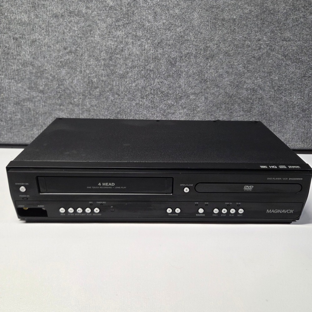 Magnavox DV220MW9 DVD Player VCR Combo 4 Head VHS No Remote Tested Working